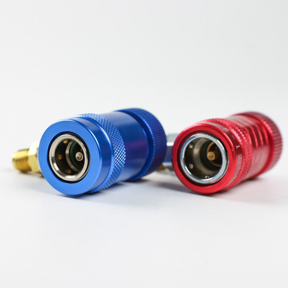 US R1234yf Quick Connector Adapter Coupler Auto A/C Manifold Gauge Set Low/High