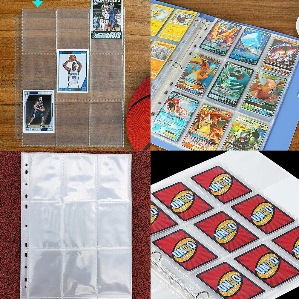 US Trading Card Album Binder Protector Pages Sleeves 18 Pocket X 30 Sheets Baseb