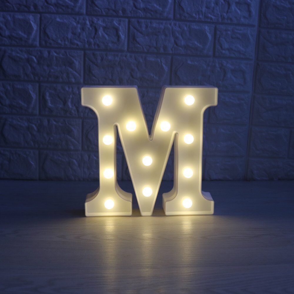 Light Up Letter LED Alphabet PlasticParty Sign Wedding Festival Stand Decoration