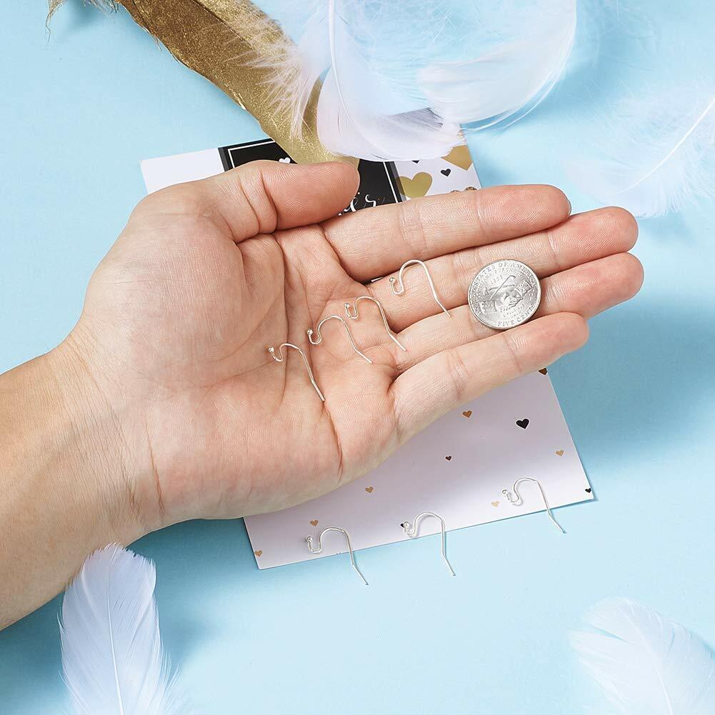 100-200 Pcs Fishhook Hook Earwire Earring Findings With Open Fancy Ball Loop US