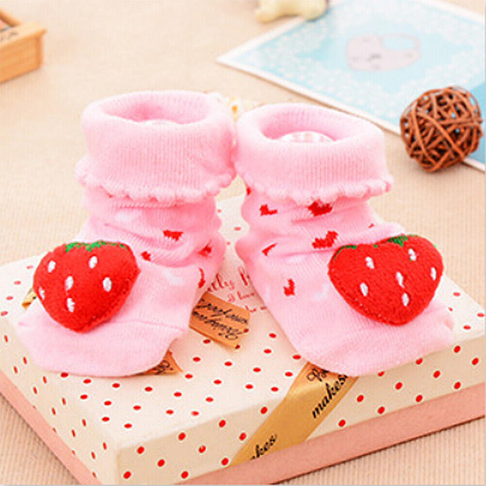 US 6 Pack Wrapables Cute 3D Cartoon Anti-Skid Baby Booties Sock Slipper Shoes