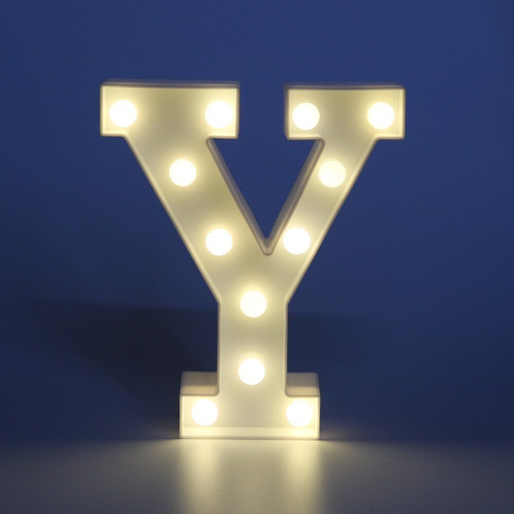 Light Up Letter LED Alphabet PlasticParty Sign Wedding Festival Stand Decoration