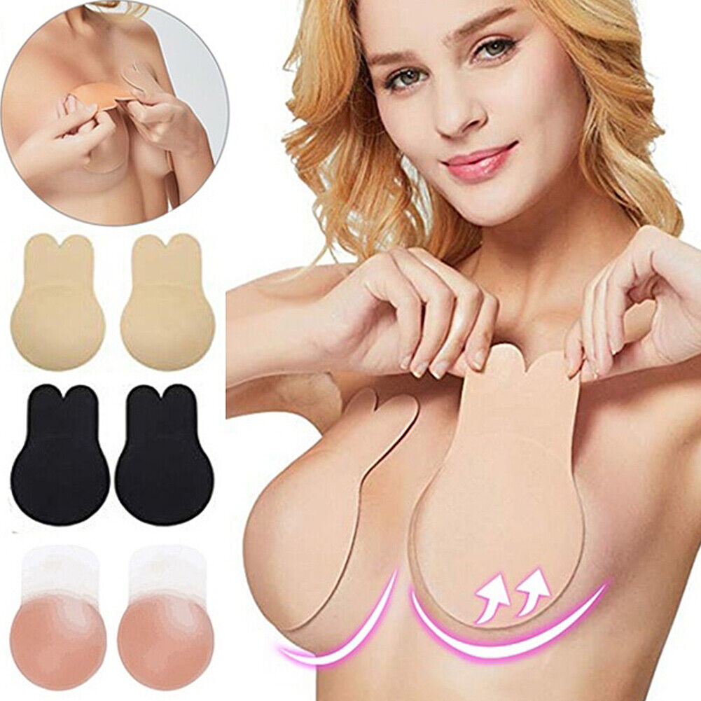 US Self Adhesive Silicone Bra Breast Lift Up Strapless Invisible Backless Cover