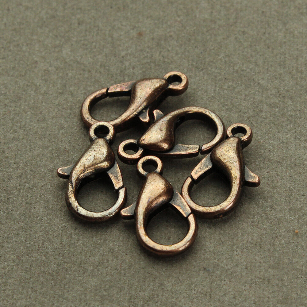 US 50 Pack Lobster Clasp Necklace Bracelets Jewelry Accessories DIY 10/12/14mm