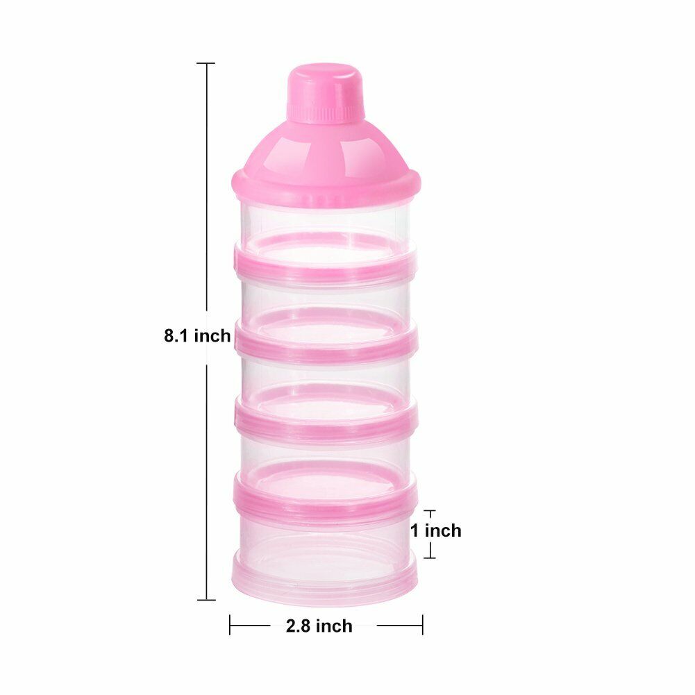 US 3-5 Layers Baby Milk Powder Formula Dispenser Stackable Storage Container Box