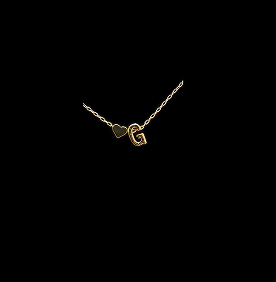 US Charm Heart Letter Initial A-Z Alphabet Pendant Chain Necklace Christmas Gift