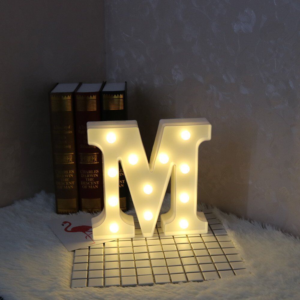 Light Up Letter LED Alphabet PlasticParty Sign Wedding Festival Stand Decoration