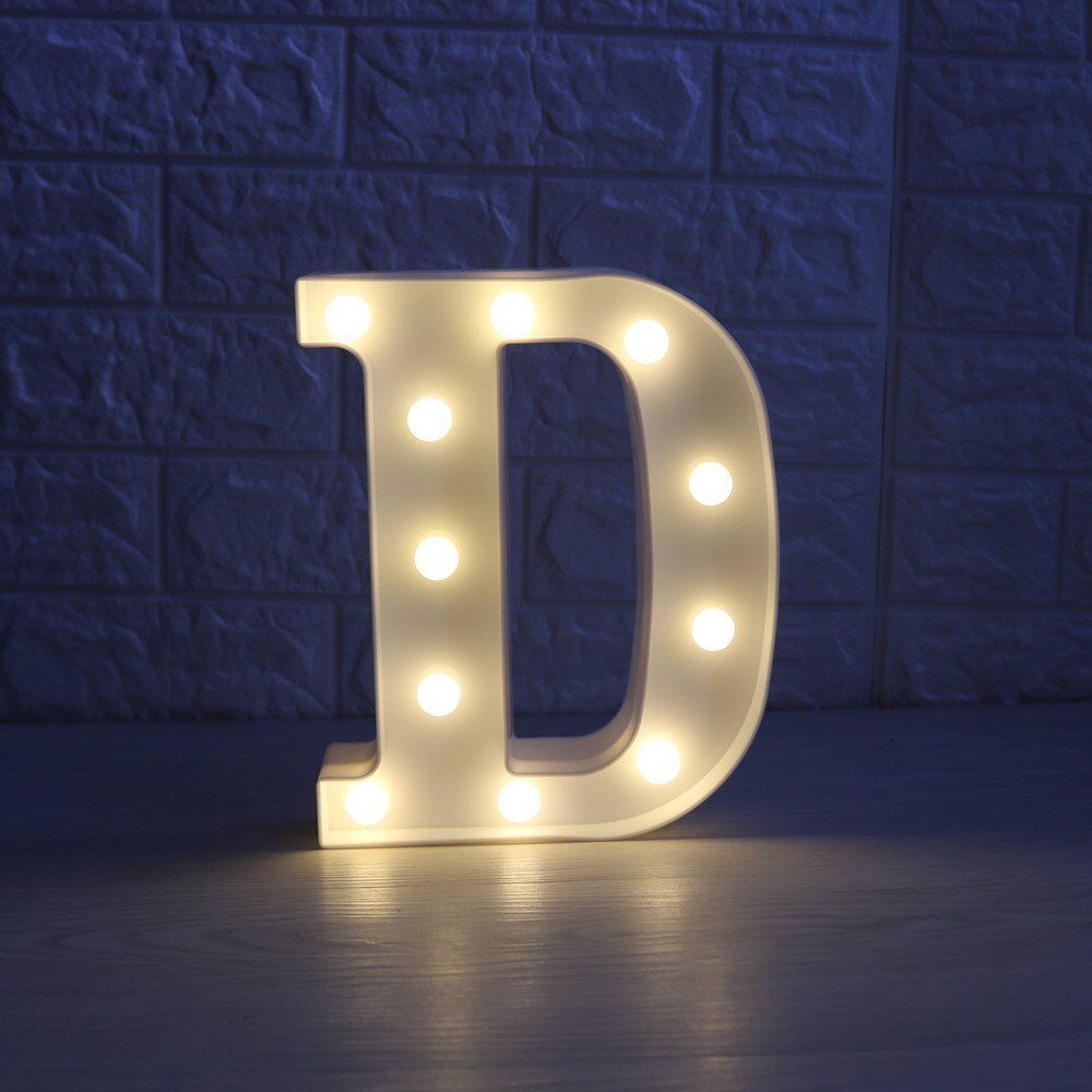 Light Up Letter LED Alphabet PlasticParty Sign Wedding Festival Stand Decoration