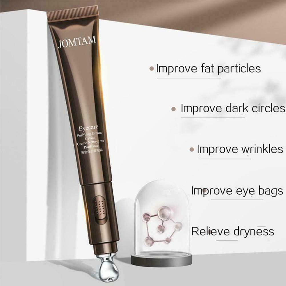 US 1-2Pcs Golden Caviar Vibration Eye Cream Massage Lift Up Anti-age Dark Circle