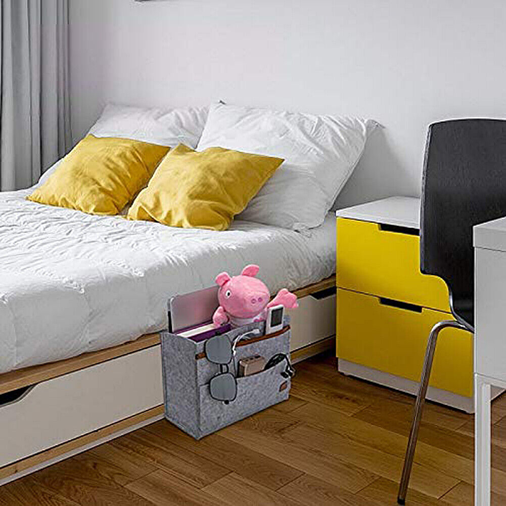 2 Pack Bedside Caddy Storage Organizer Sofa Desk 6 Pockets Phone Remote Control