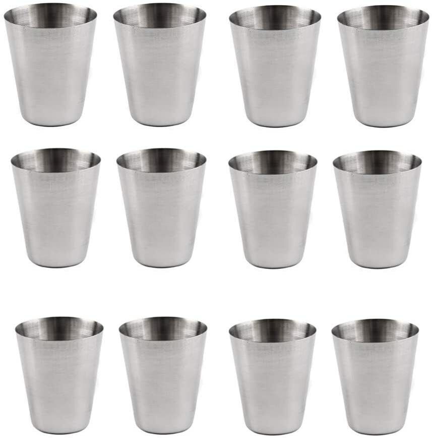 6~12 Pcs1oz/30ml Metal Stainless Steel Cup Mug Drink Coffee Beer Tumbler Travel