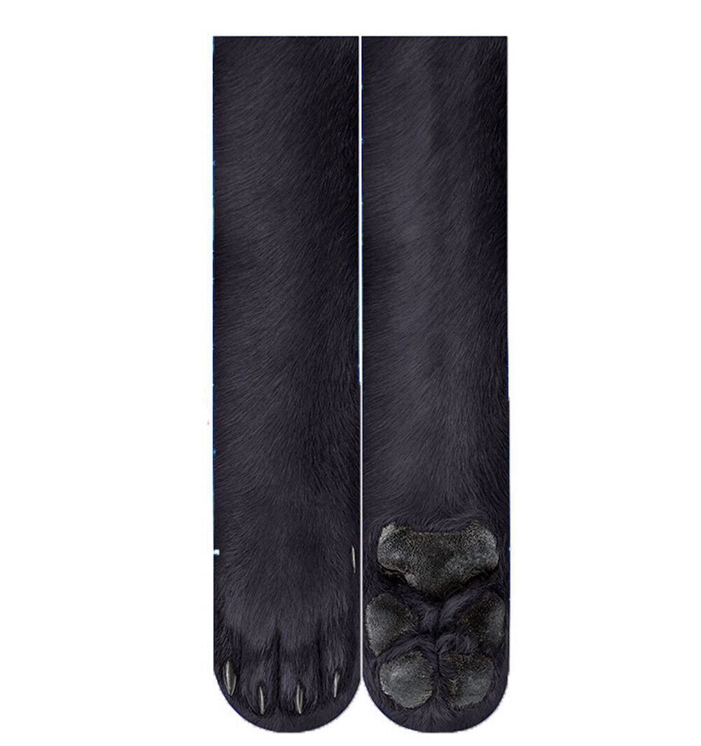 US Seller Unisex Women Men Adult Teen 3D Animal Print Sock Paw Crew Foot Socks