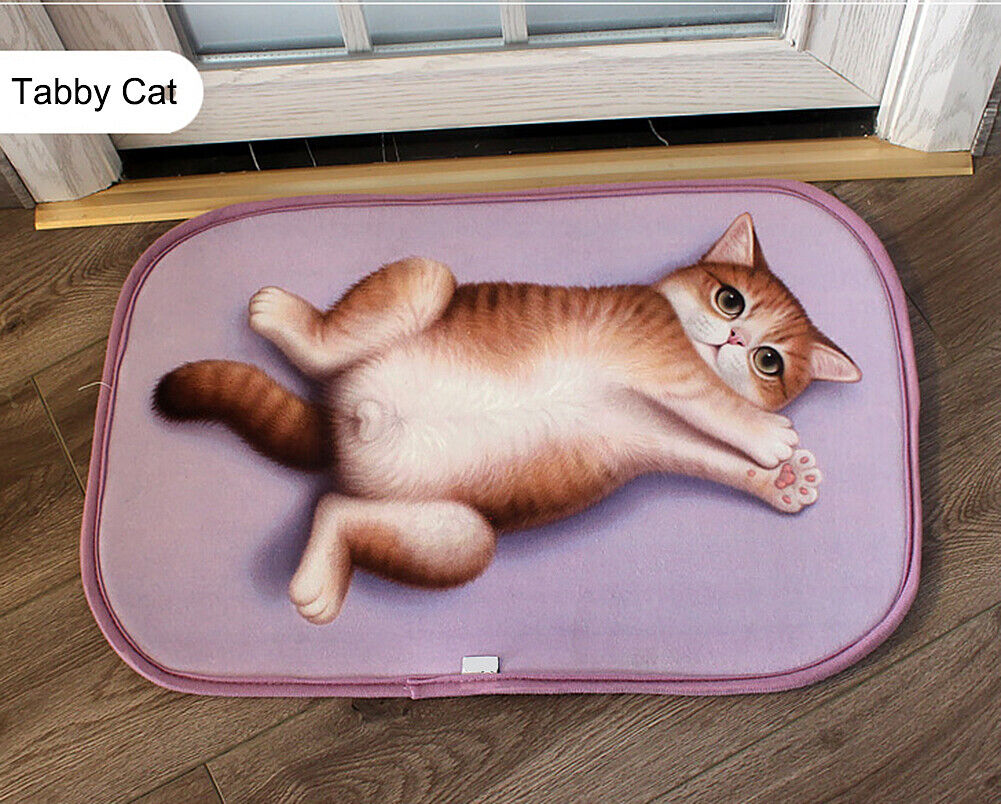 US Cat Dog Non-Slip 3D Doormat Kitchen Bathmat Bedrooms Patio Stair Carpet Mat