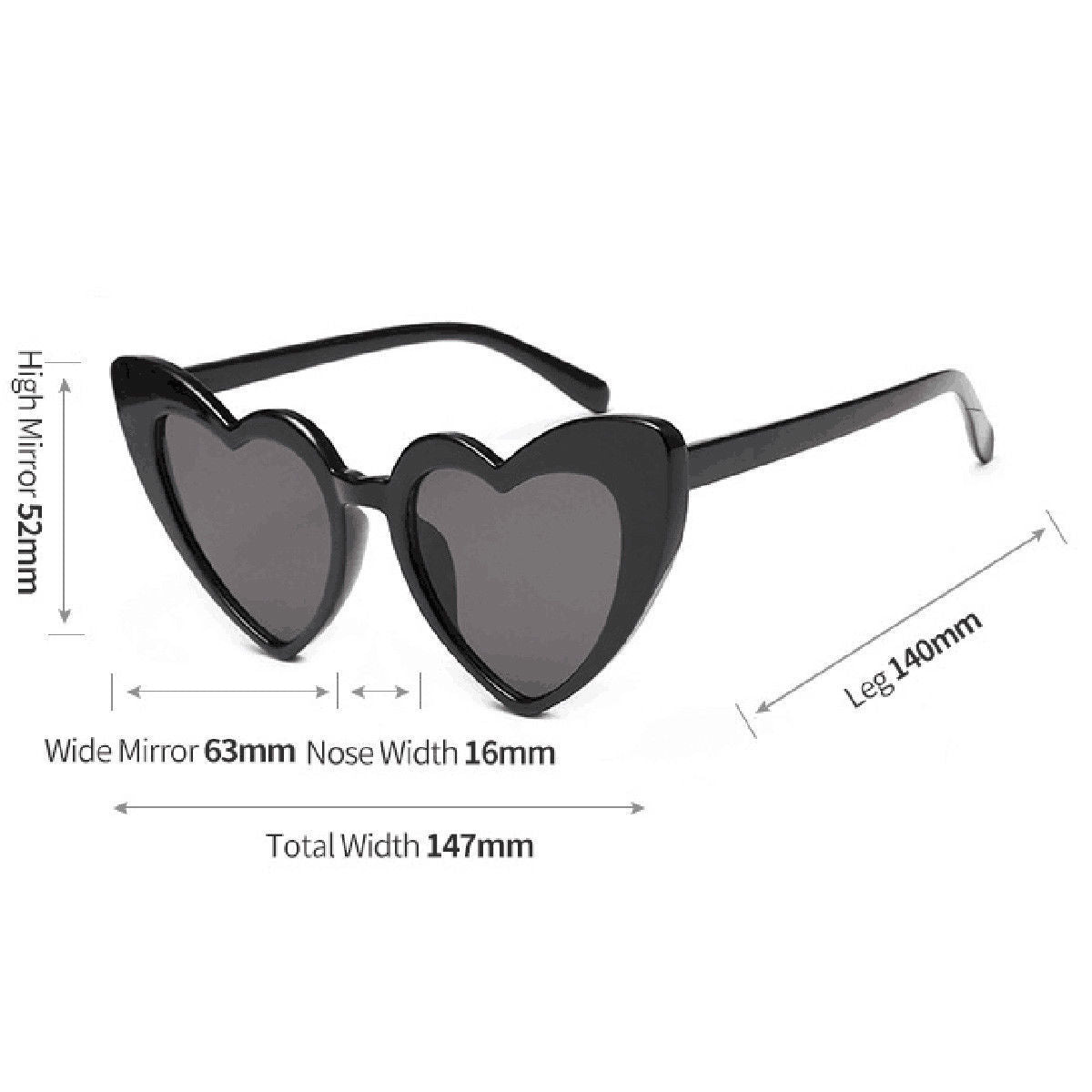 US Women Lovely Heart Shape Sunglasses Halloween Cat Eye Retro Sun Glasses UV400