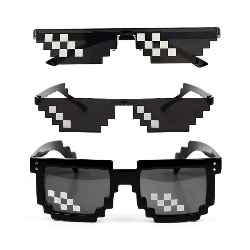 Thug Life Glasses Deal With It Sunglasses MLG Eyewear Unisex Meme Cool 8 Bit