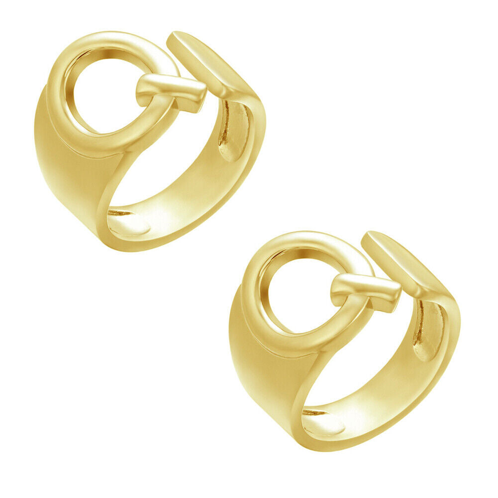 US Alphabet Letter A to Z Resizable Knuckle Ring Initial Gold Silver Letter Ring