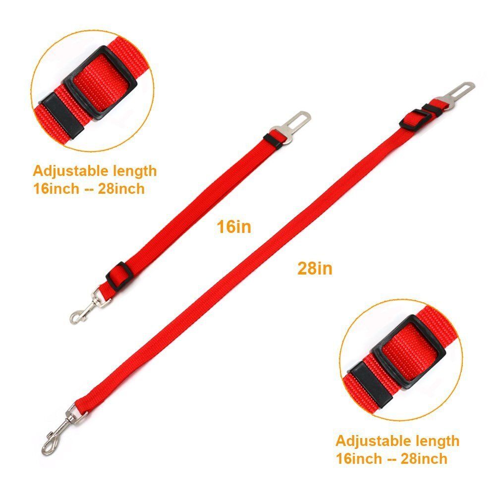 3 PCS Adjustable Pet Dog Cat Car Seat Belt Safety Leads Vehicle Seatbelt Harness