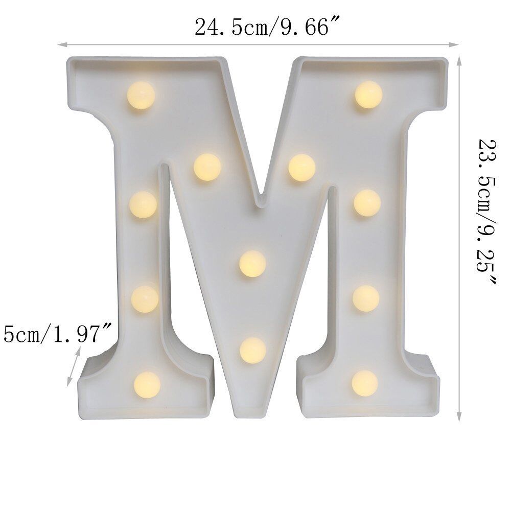 Light Up Letter LED Alphabet PlasticParty Sign Wedding Festival Stand Decoration