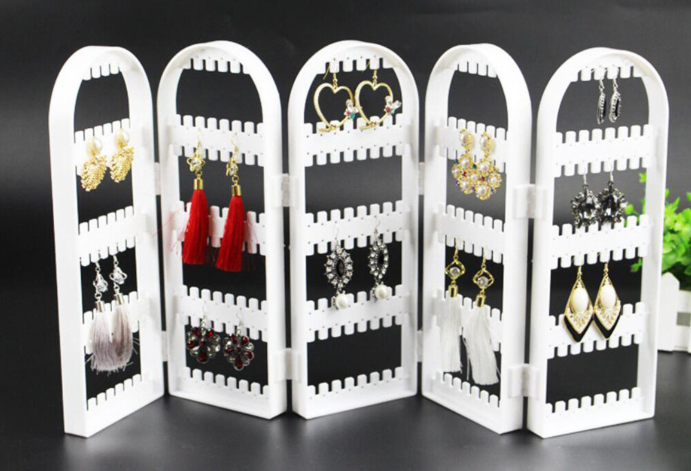 Jewelry Hanger Foldable Acrylic Earring Organizer Necklace Holder Bracelet Displ