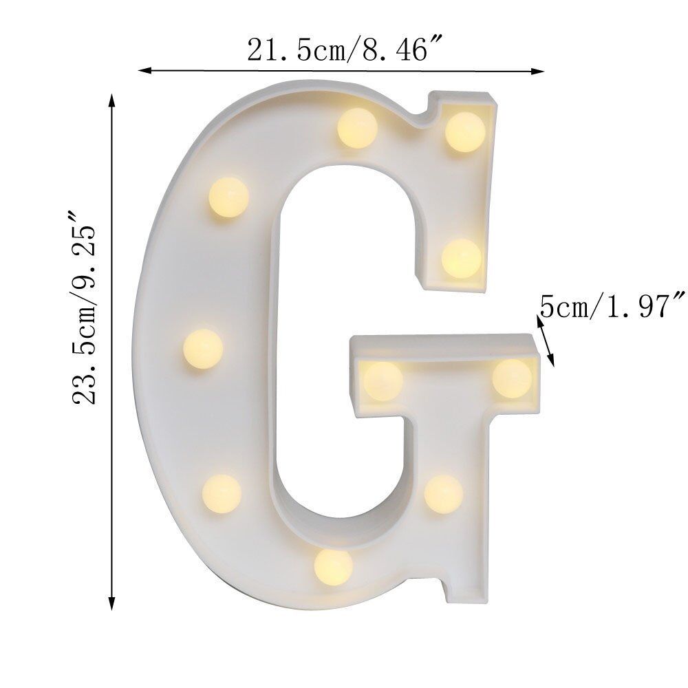 Light Up Letter LED Alphabet PlasticParty Sign Wedding Festival Stand Decoration