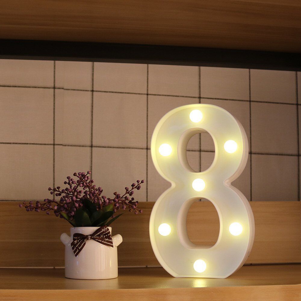 Light Up Letter LED Alphabet PlasticParty Sign Wedding Festival Stand Decoration