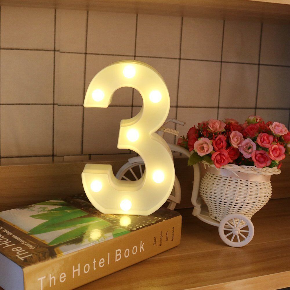 Light Up Letter LED Alphabet PlasticParty Sign Wedding Festival Stand Decoration