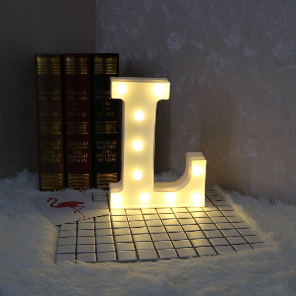 Light Up Letter LED Alphabet PlasticParty Sign Wedding Festival Stand Decoration