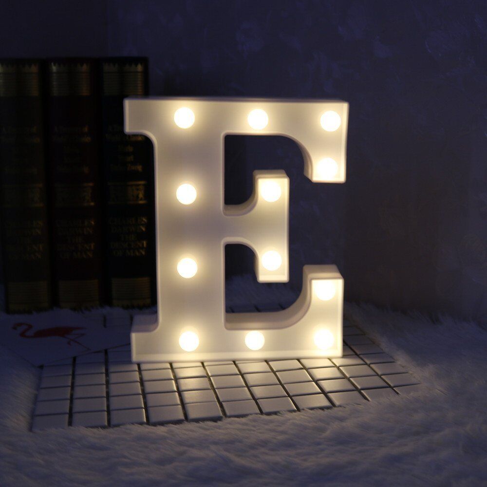 Light Up Letter LED Alphabet PlasticParty Sign Wedding Festival Stand Decoration