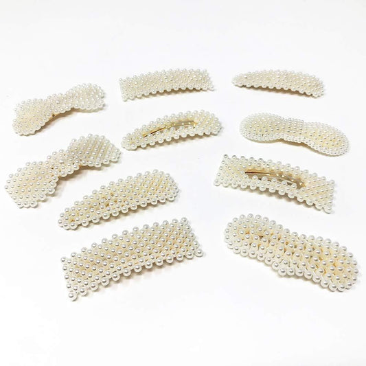 US 10-20Pcs Pearl Hair Clip Barrettes Women Girl Bobby Barrette Hairpins Vintage