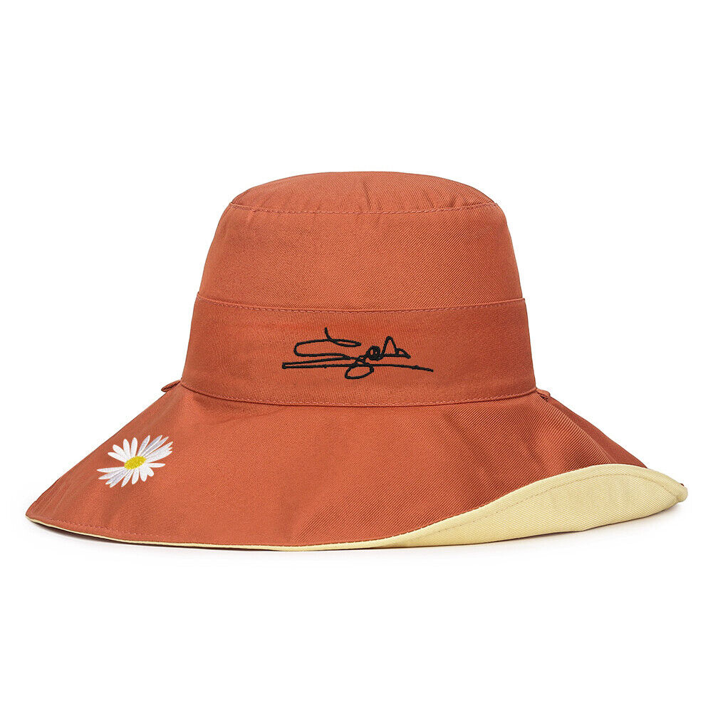 US Daisy Double-Sided UV Protection Wide Brim Bucket Hat Sun Beach Fisherman Cap