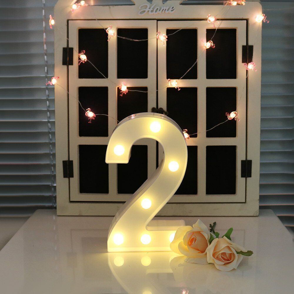 Light Up Letter LED Alphabet PlasticParty Sign Wedding Festival Stand Decoration