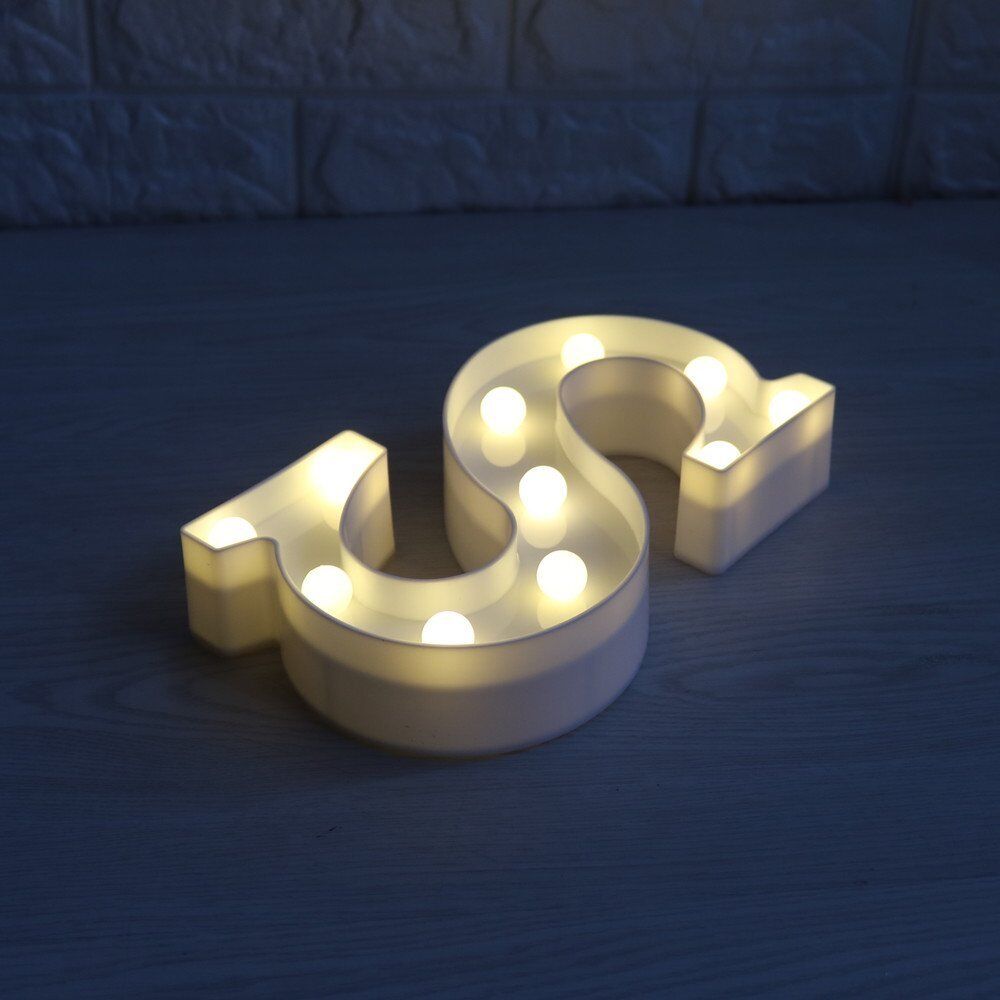 Light Up Letter LED Alphabet PlasticParty Sign Wedding Festival Stand Decoration