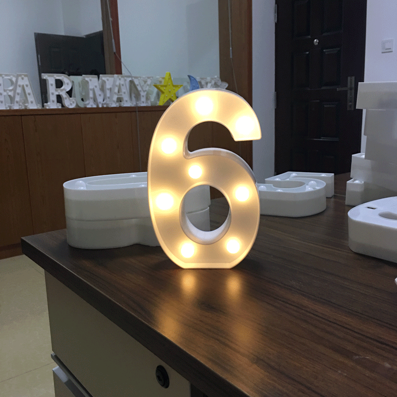 Light Up Letter LED Alphabet PlasticParty Sign Wedding Festival Stand Decoration