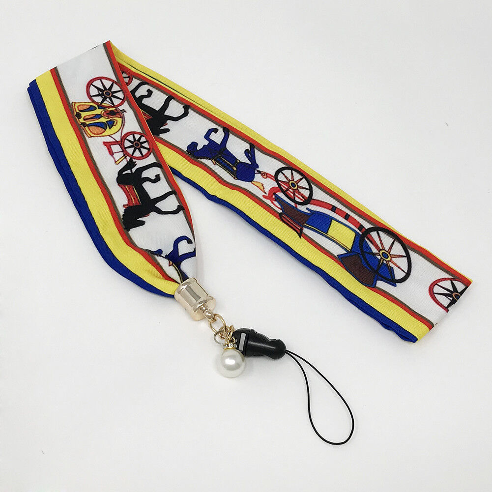 Universal Silk Scarf Neck Lanyard Strap Cell Mobile Phone ID Card Key chain