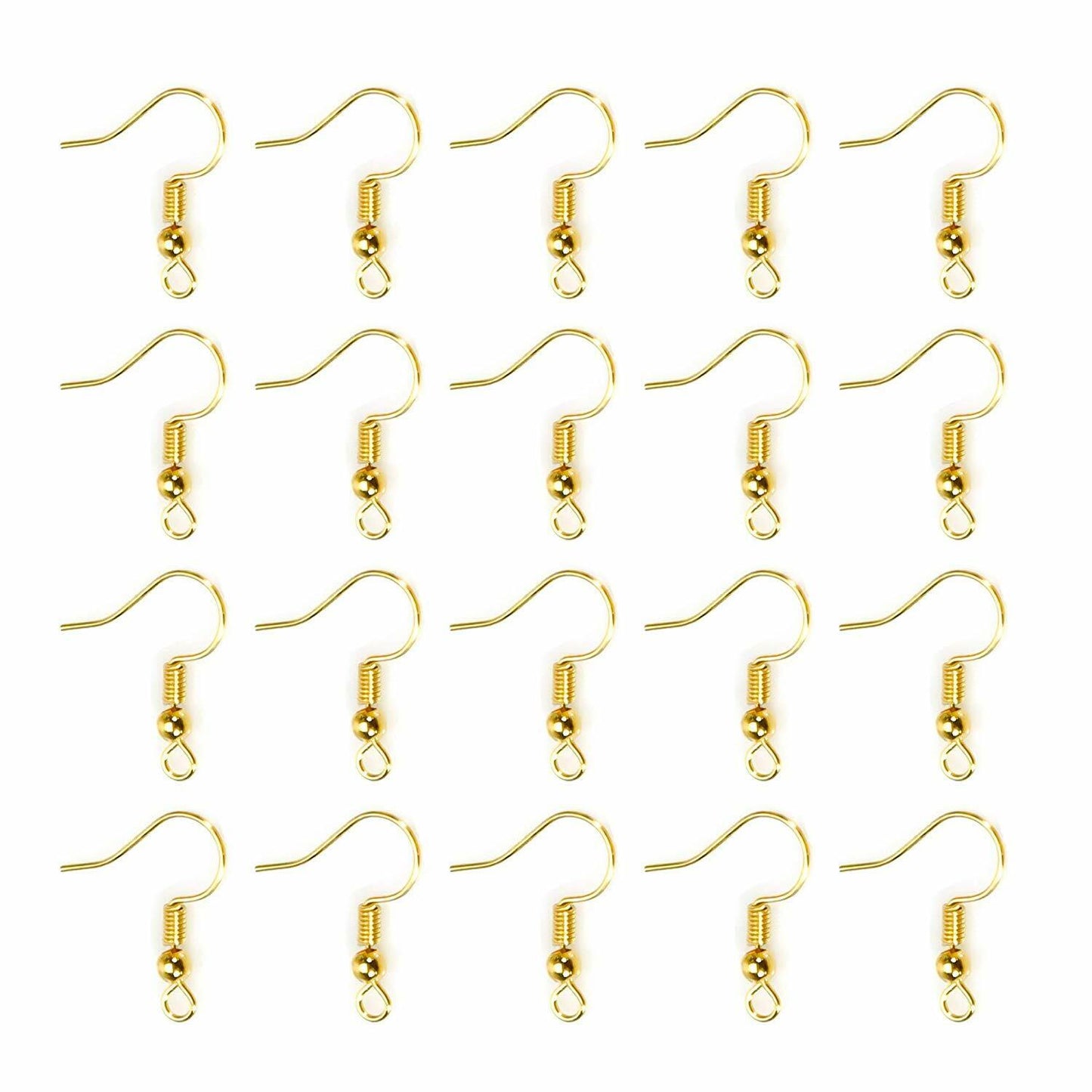 US 100-200 DIY JEWELRY Making Findings Earring Hook Coil Ear Wire French Hook