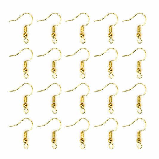 US 100-200 DIY JEWELRY Making Findings Earring Hook Coil Ear Wire French Hook