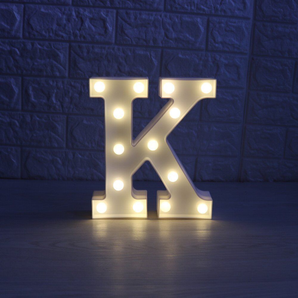 Light Up Letter LED Alphabet PlasticParty Sign Wedding Festival Stand Decoration