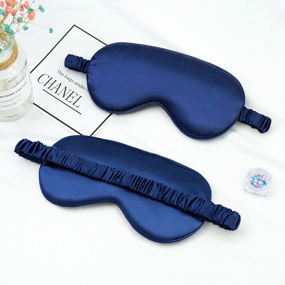 US Double-sided Satin Silky travel Sleep Eye Mask Cover Padded Blindfold Smooth