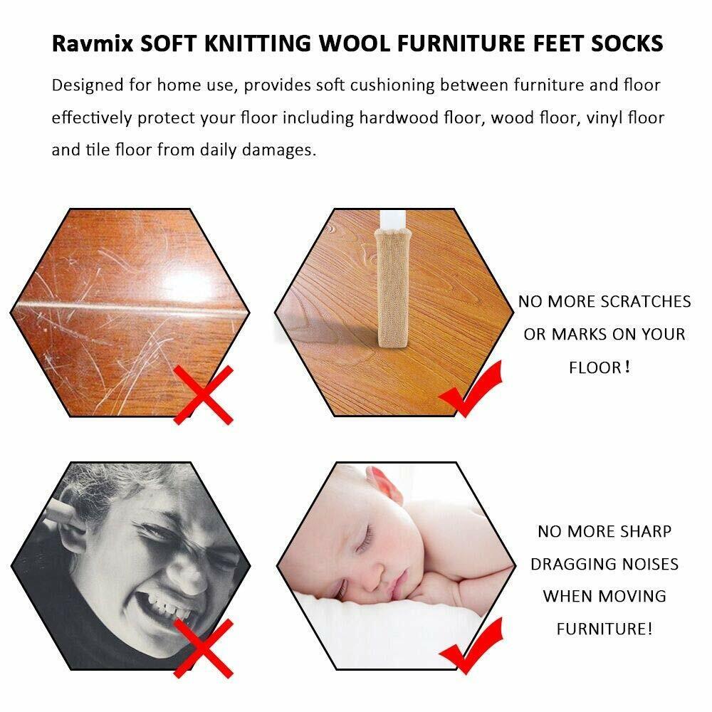 24 Pack Cat Paw Flower Bear Table Chair Foot Doorknob Floor Protector Sleeves US