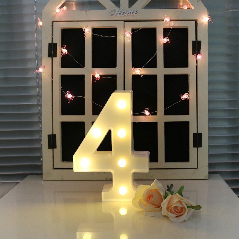 Light Up Letter LED Alphabet PlasticParty Sign Wedding Festival Stand Decoration