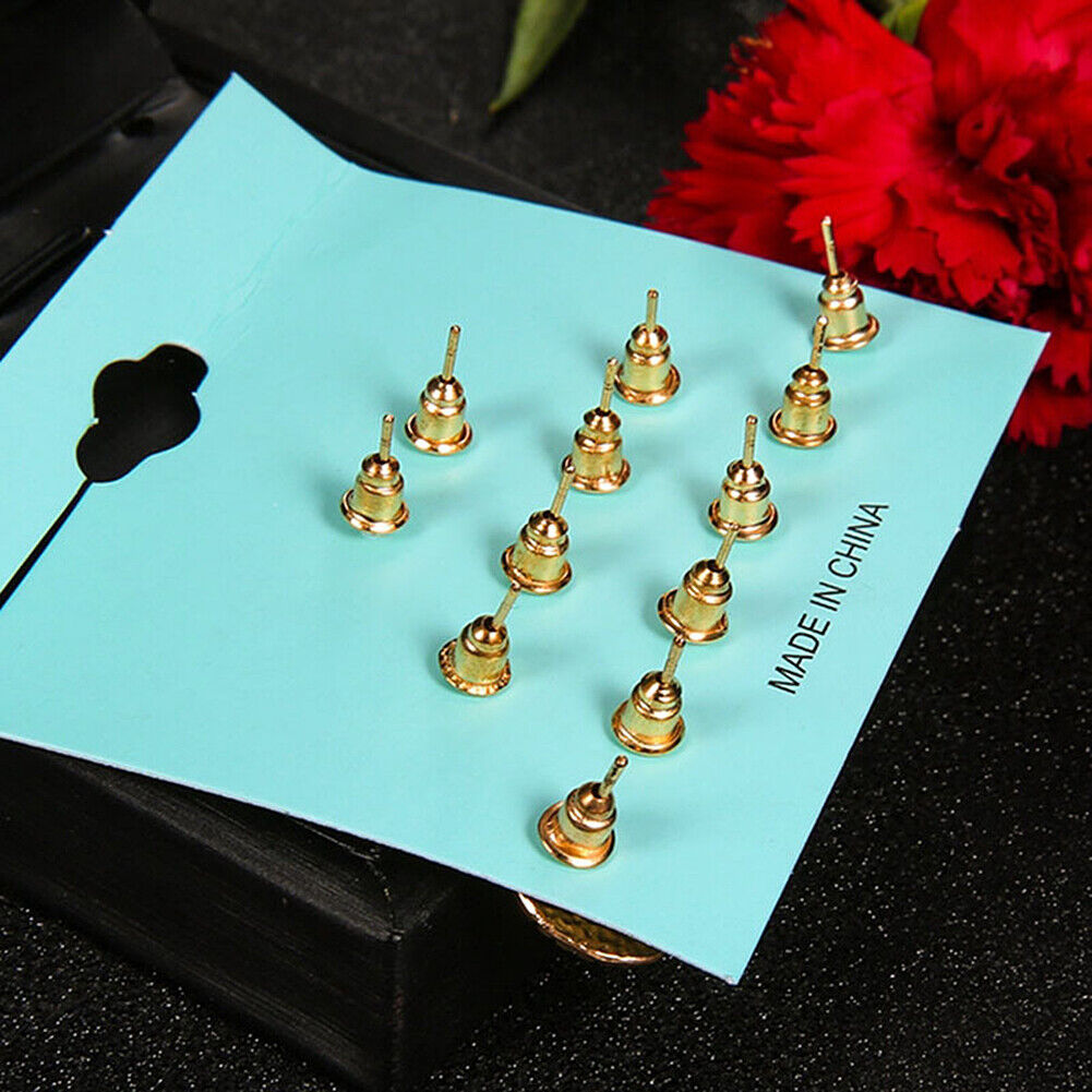 US Lot 4~12 Pairs Rhinestone Crystal Pearl Earrings Set Women Ear Stud Jewelry