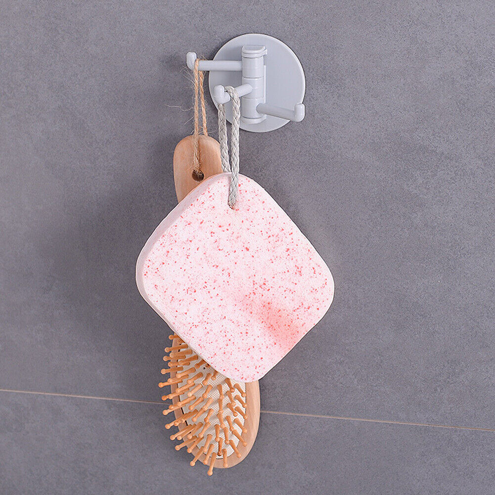 US 12-24PC Colorful 3-Hooks Self-adhesive Wall Hooks Hanger Kitchen Bathroom