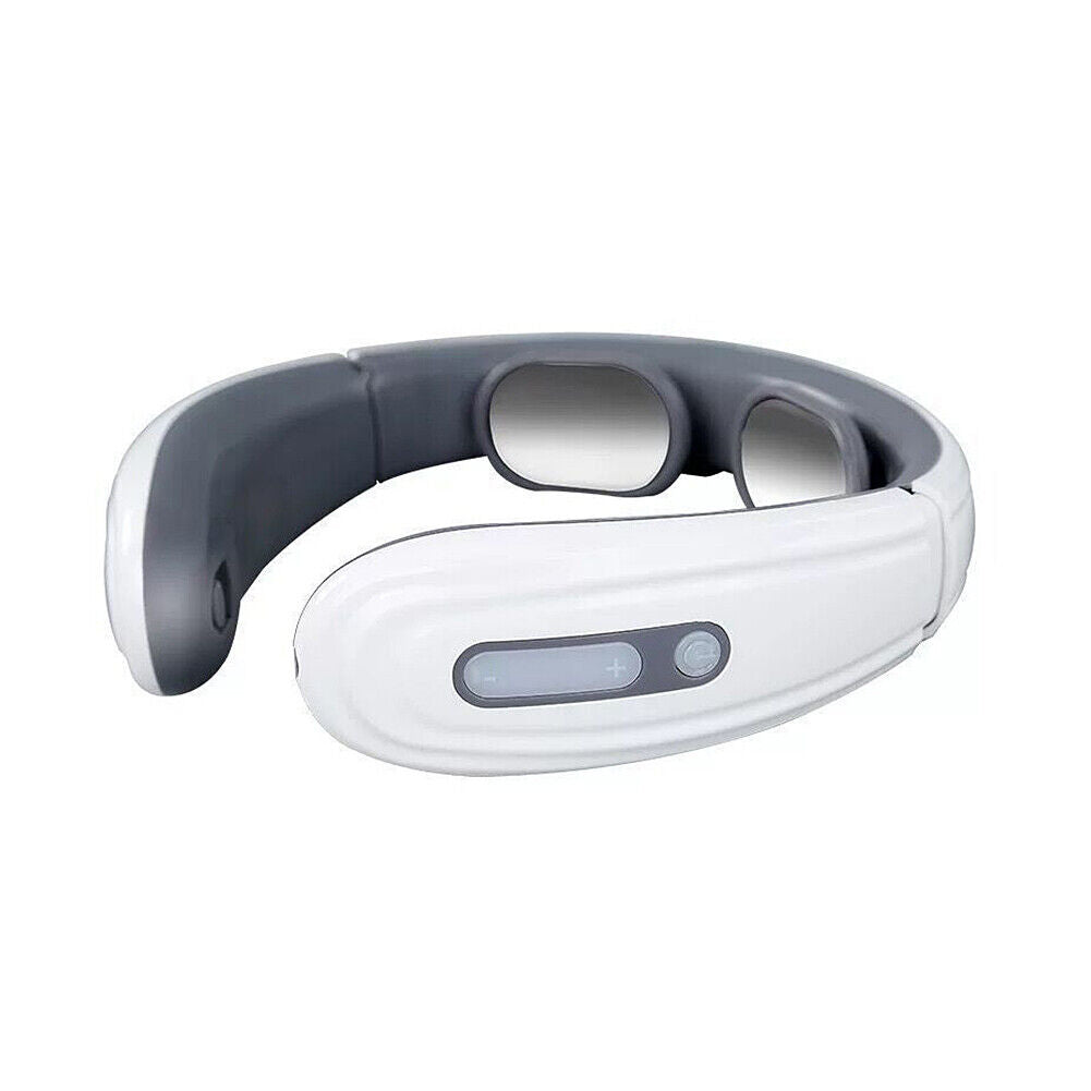 US Portable Neck Massager Heat Vibration Pulse Pain Relief Intelligent Machine