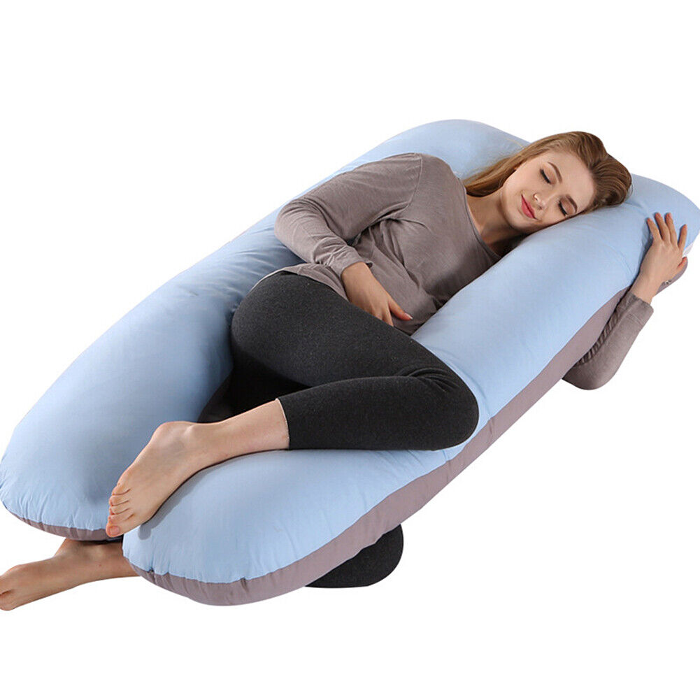 US Pregnancy Pillow(2 Sideds)-U Shaped Maternity Body Pillow with Cooling Cover