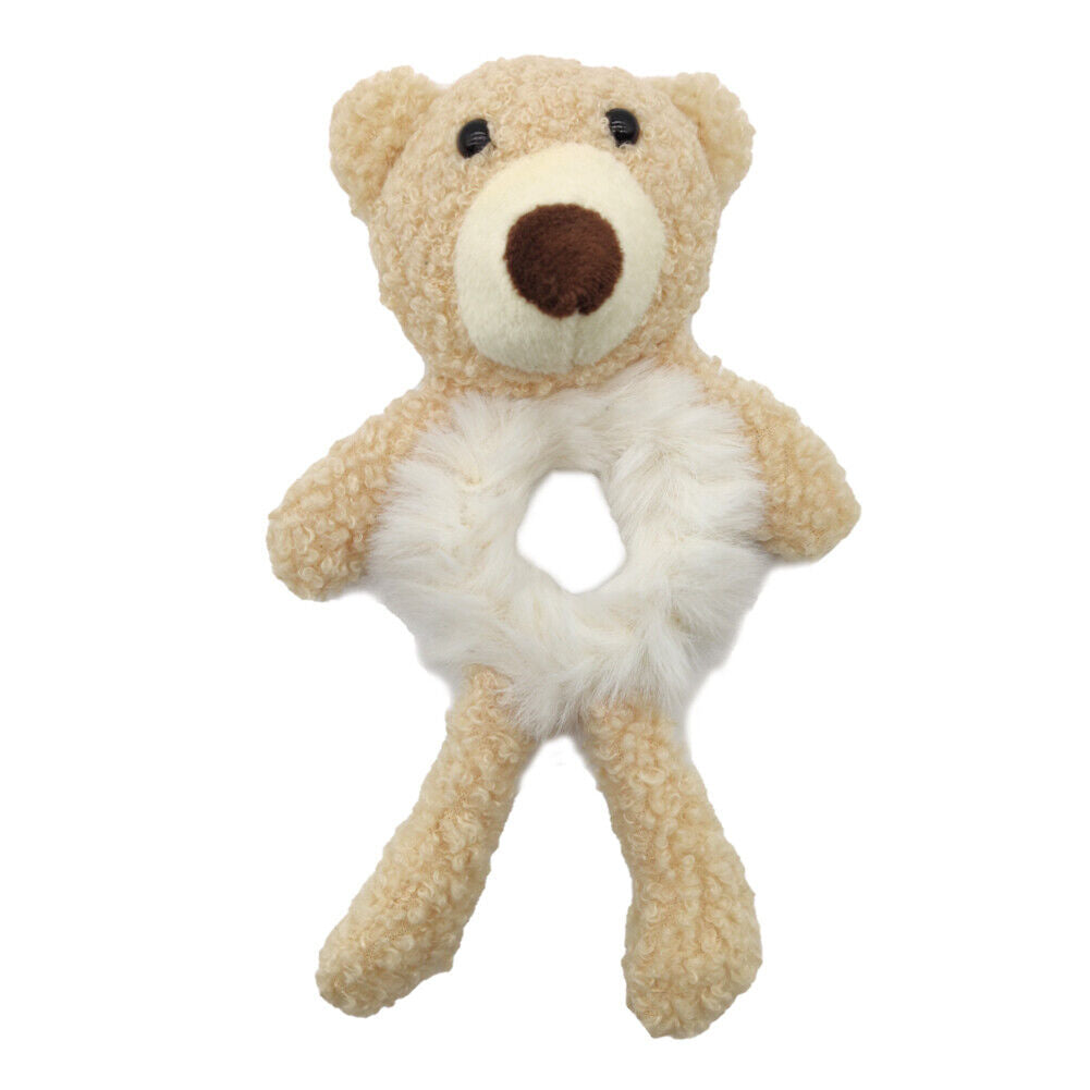 US Bear Bunny Furry Plush Hair Tie Scrunchies Rope Ponytail Holster Elastic Band