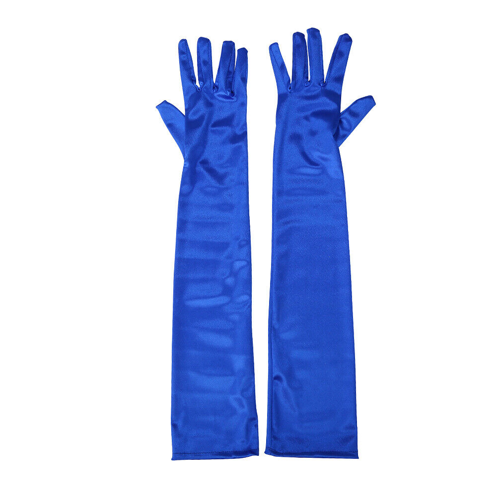 US 20.47'' Satin Evening Gloves Long Party Dance Elbow Arm Length Opera Cosplay