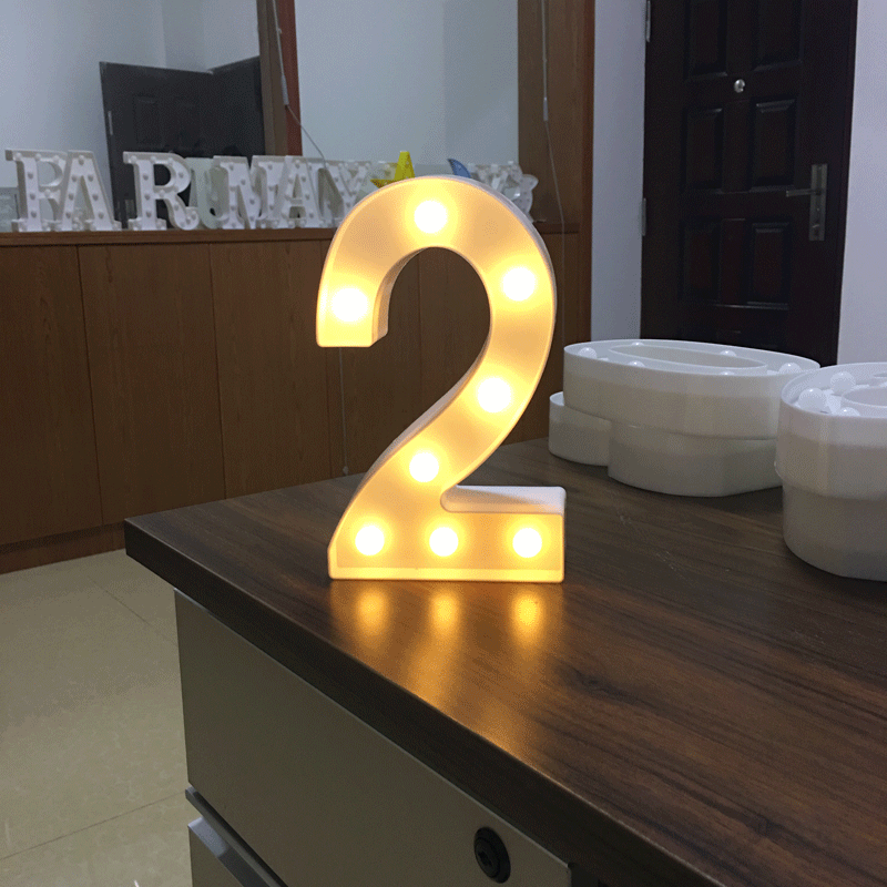 Light Up Letter LED Alphabet PlasticParty Sign Wedding Festival Stand Decoration