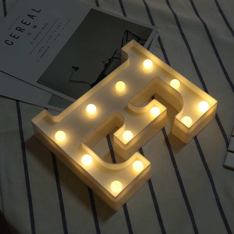 Light Up Letter LED Alphabet PlasticParty Sign Wedding Festival Stand Decoration