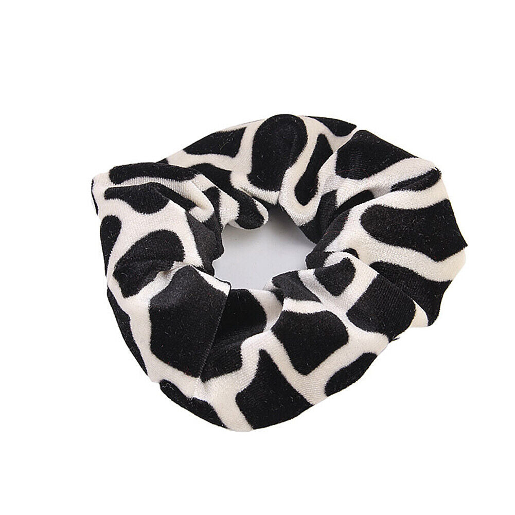30-60 Leopard Hair Scrunchies Gold Velvet Elastics Bands Ties Scrunchy Ties Rope