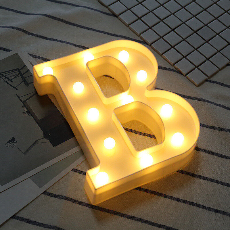 Light Up Letter LED Alphabet PlasticParty Sign Wedding Festival Stand Decoration